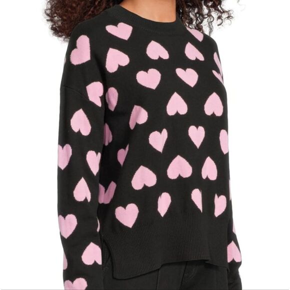 Beach Riot Callie Heart Women's Sweater Size Small Nwt Oversized - Picture 8 of 9